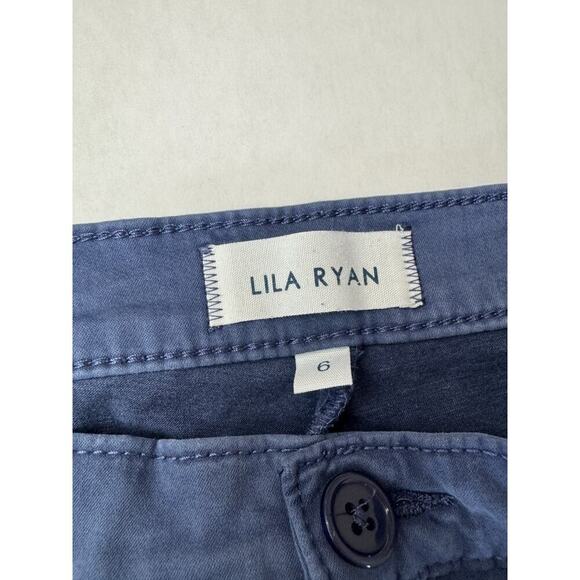 Lila Ryan Women's Straight Steel Blue Pants Preppy Career Work Size 6 - Picture 3 of 9